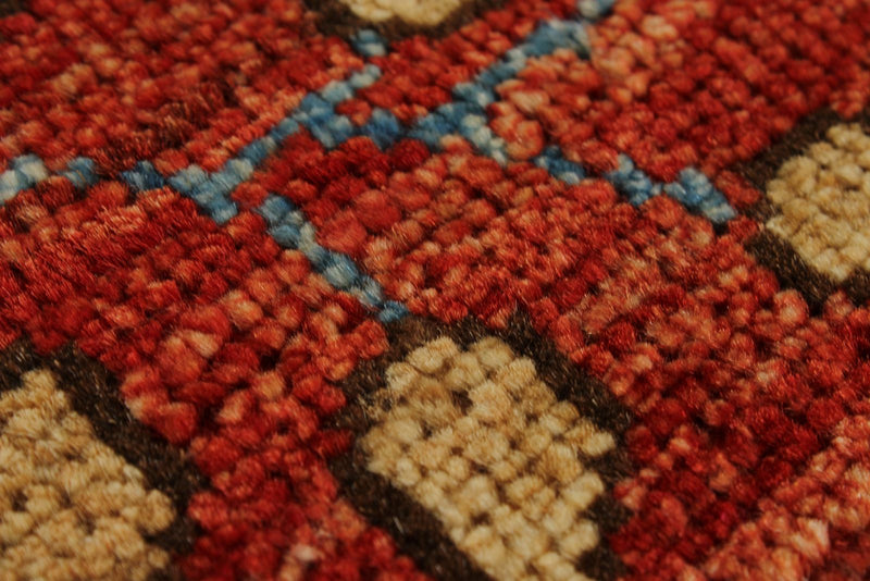10x14 Rust and Light Blue Anatolian Traditional Rug