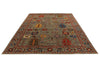 10x13 Gray and Multicolor Anatolian Traditional Rug