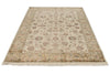 5x7 Ivory and Beige Turkish Silk Rug