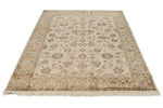 5x7 Ivory and Beige Turkish Silk Rug