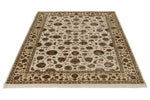 5x7 Ivory and Beige Turkish Silk Rug