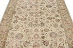 5x7 Ivory and Beige Turkish Silk Rug