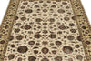 5x7 Ivory and Beige Turkish Silk Rug