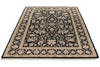 5x7 Black and Black Turkish Silk Rug
