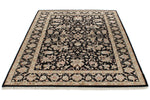5x7 Black and Black Turkish Silk Rug