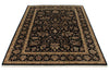 5x7 Black and Black Turkish Silk Rug