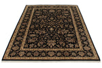 5x7 Black and Black Turkish Silk Rug