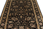 5x7 Black and Black Turkish Silk Rug