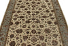 5x7 Ivory and Light Blue  Turkish Silk Rug