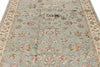 5x7 Light Blue and Ivory Turkish Silk Rug