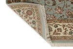 5x7 Light Blue and Ivory Turkish Silk Rug