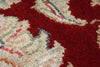 6x9 Ivory and Red Turkish Silk Rug