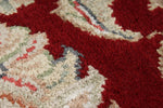 6x9 Ivory and Red Turkish Silk Rug