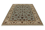 6x9 Light Blue and Ivory Turkish Silk Rug