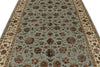 6x9 Light Blue and Ivory Turkish Silk Rug