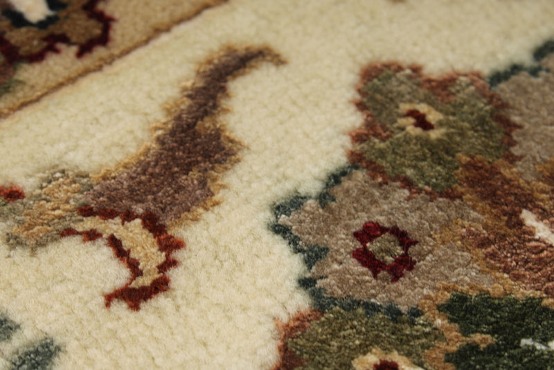 6x9 Light Blue and Ivory Turkish Silk Rug