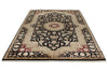6x6 Black and Black Turkish Silk Rug