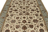 6x9 Ivory and Light Blue Turkish Silk Rug