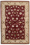 6x9 Red and Ivory Turkish Silk Rug