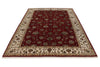 6x9 Red and Ivory Turkish Silk Rug