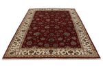 6x9 Red and Ivory Turkish Silk Rug