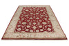 6x9 Red and Ivory Turkish Silk Rug