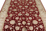 6x9 Red and Ivory Turkish Silk Rug