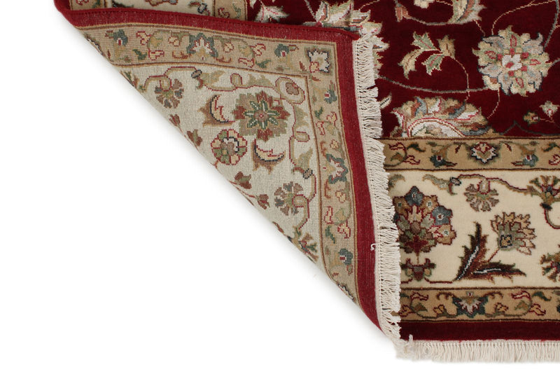 6x9 Red and Ivory Turkish Silk Rug