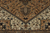 7x9 Ivory and Brown Turkish Oushak Rug