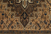 7x9 Ivory and Brown Turkish Oushak Rug