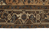 7x9 Ivory and Brown Turkish Oushak Rug