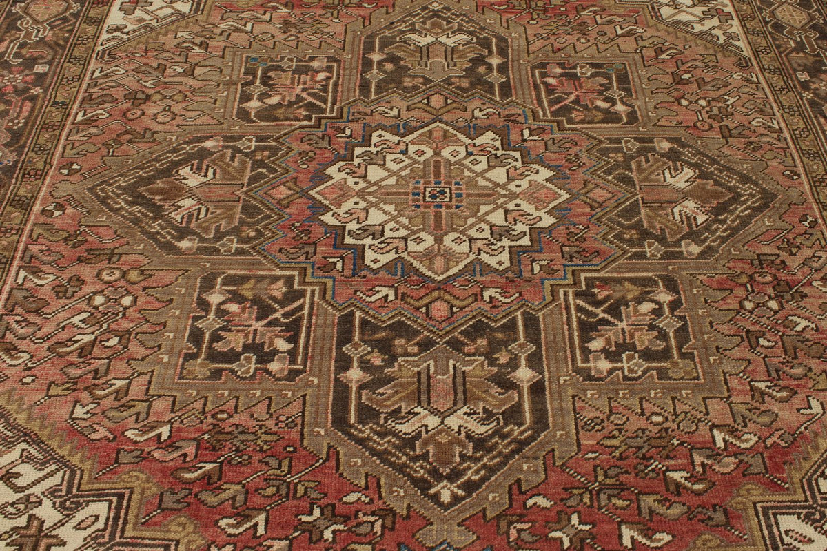 8x10 Ivory and Brown Anatolian Persian Rug