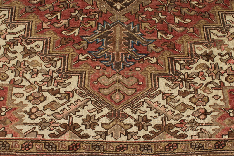 8x10 Ivory and Brown Anatolian Persian Rug