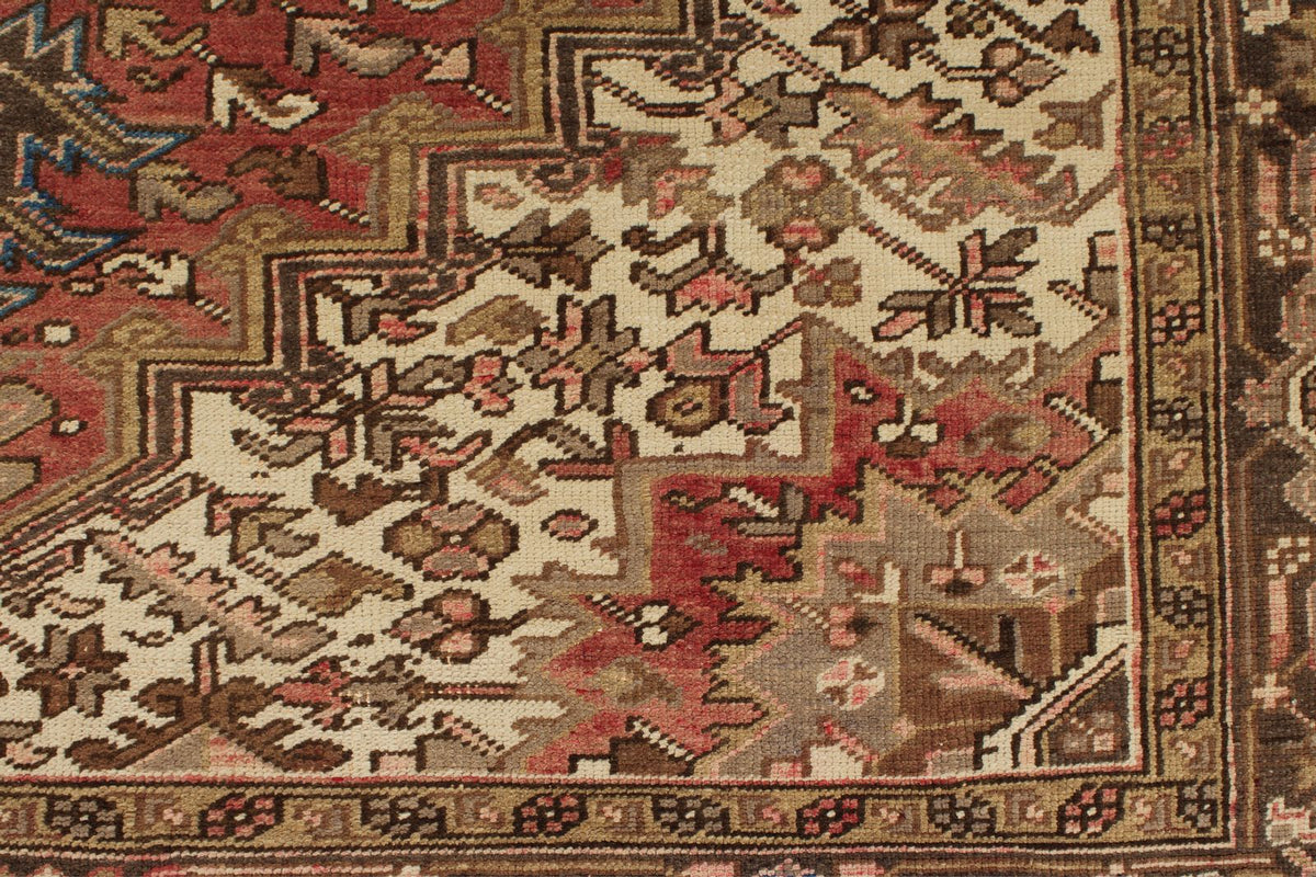 8x10 Ivory and Brown Anatolian Persian Rug