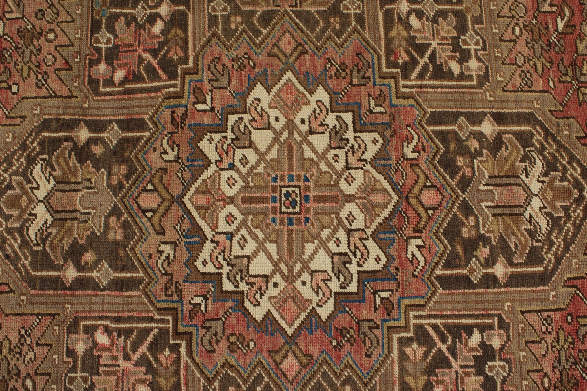 8x10 Ivory and Brown Anatolian Persian Rug