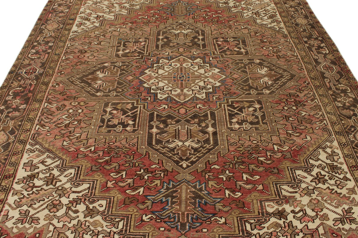 8x10 Ivory and Brown Anatolian Persian Rug