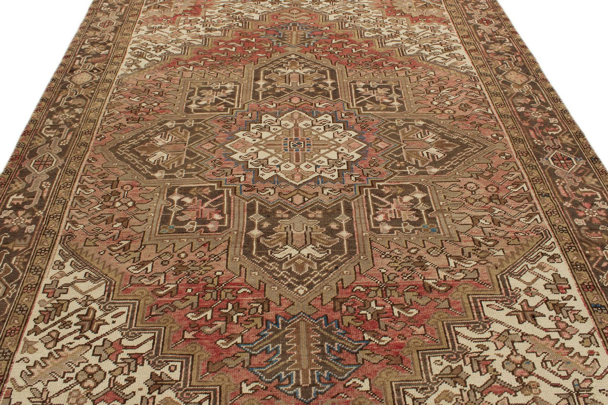 8x10 Ivory and Brown Anatolian Persian Rug