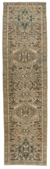 4x12 Ivory and Light Blue Turkish Oushak Runner