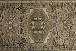 4x12 Ivory and Light Blue Turkish Oushak Runner