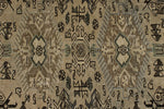 4x12 Ivory and Light Blue Turkish Oushak Runner