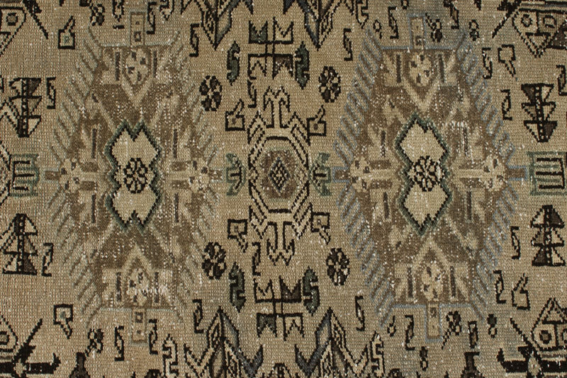 4x12 Ivory and Light Blue Turkish Oushak Runner