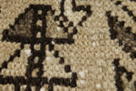 4x12 Ivory and Light Blue Turkish Oushak Runner