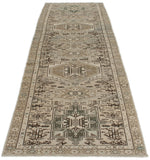 4x12 Ivory and Light Blue Turkish Oushak Runner