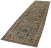 4x12 Ivory and Light Blue Turkish Oushak Runner