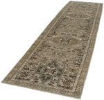 4x12 Ivory and Light Blue Turkish Oushak Runner