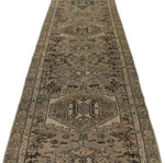 4x12 Ivory and Light Blue Turkish Oushak Runner