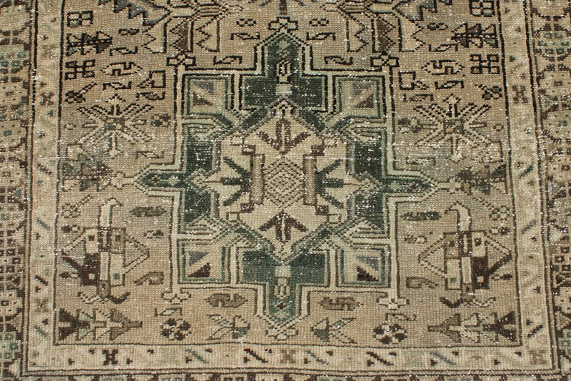 4x12 Ivory and Light Blue Turkish Oushak Runner