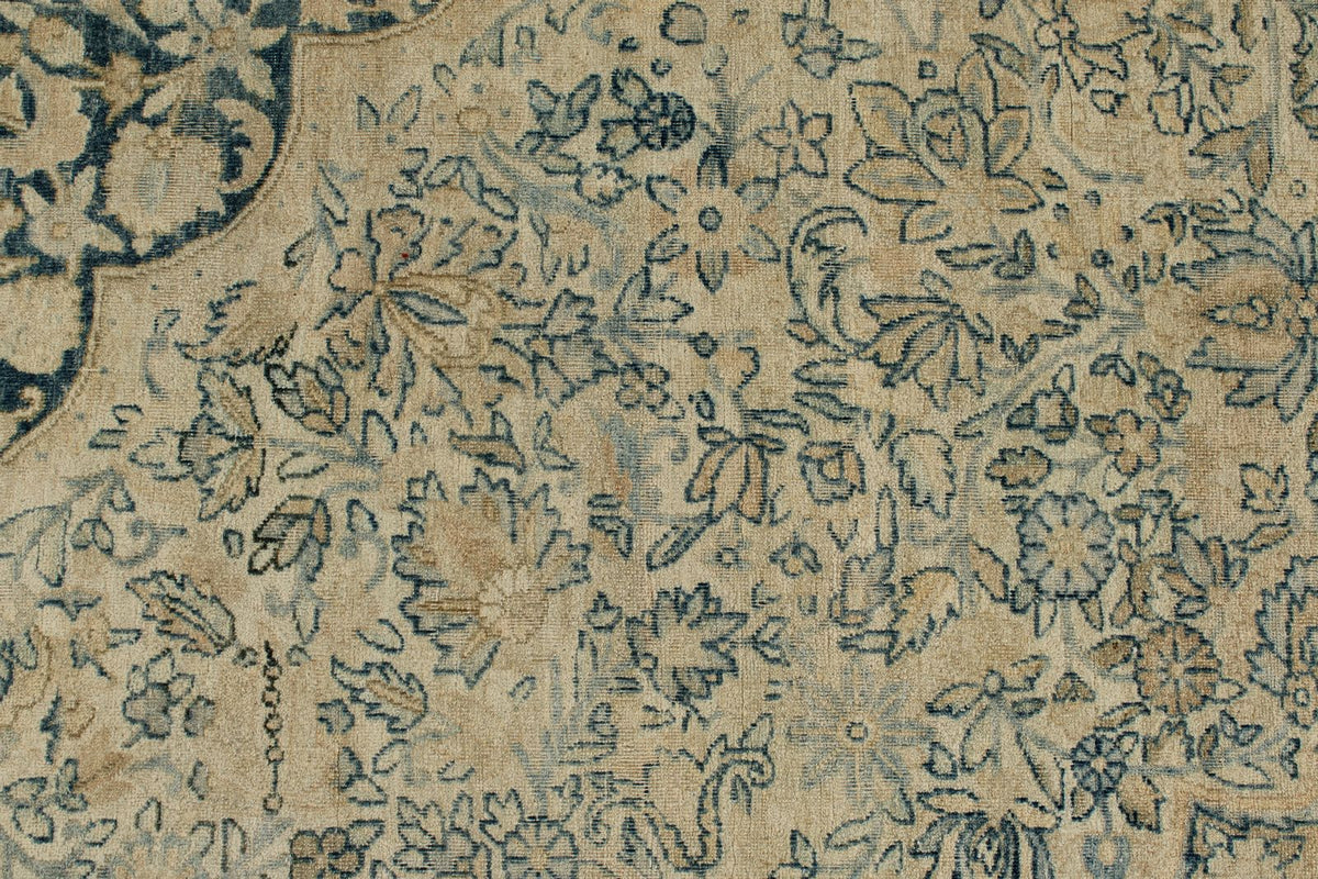 11x16 Ivory and Light Blue Turkish Oushak Rug