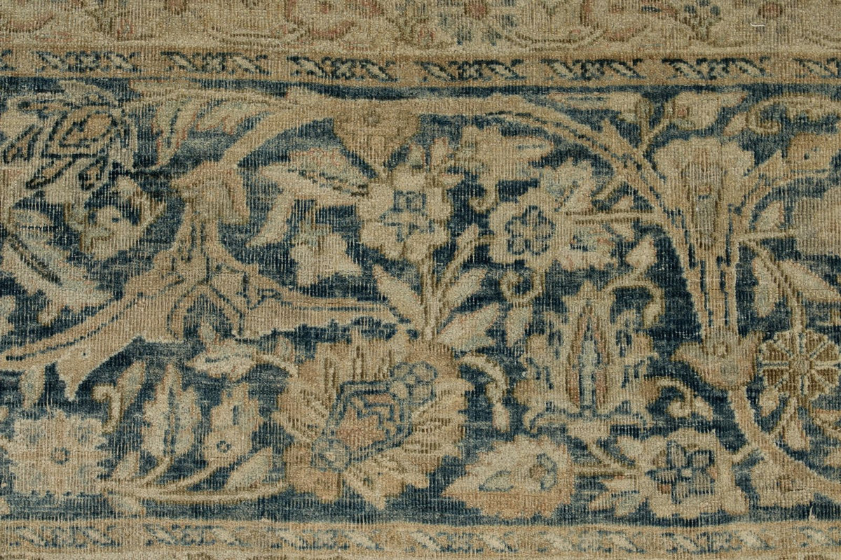 11x16 Ivory and Light Blue Turkish Oushak Rug