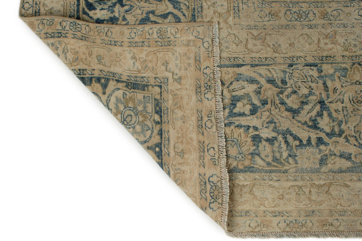 11x16 Ivory and Light Blue Turkish Oushak Rug